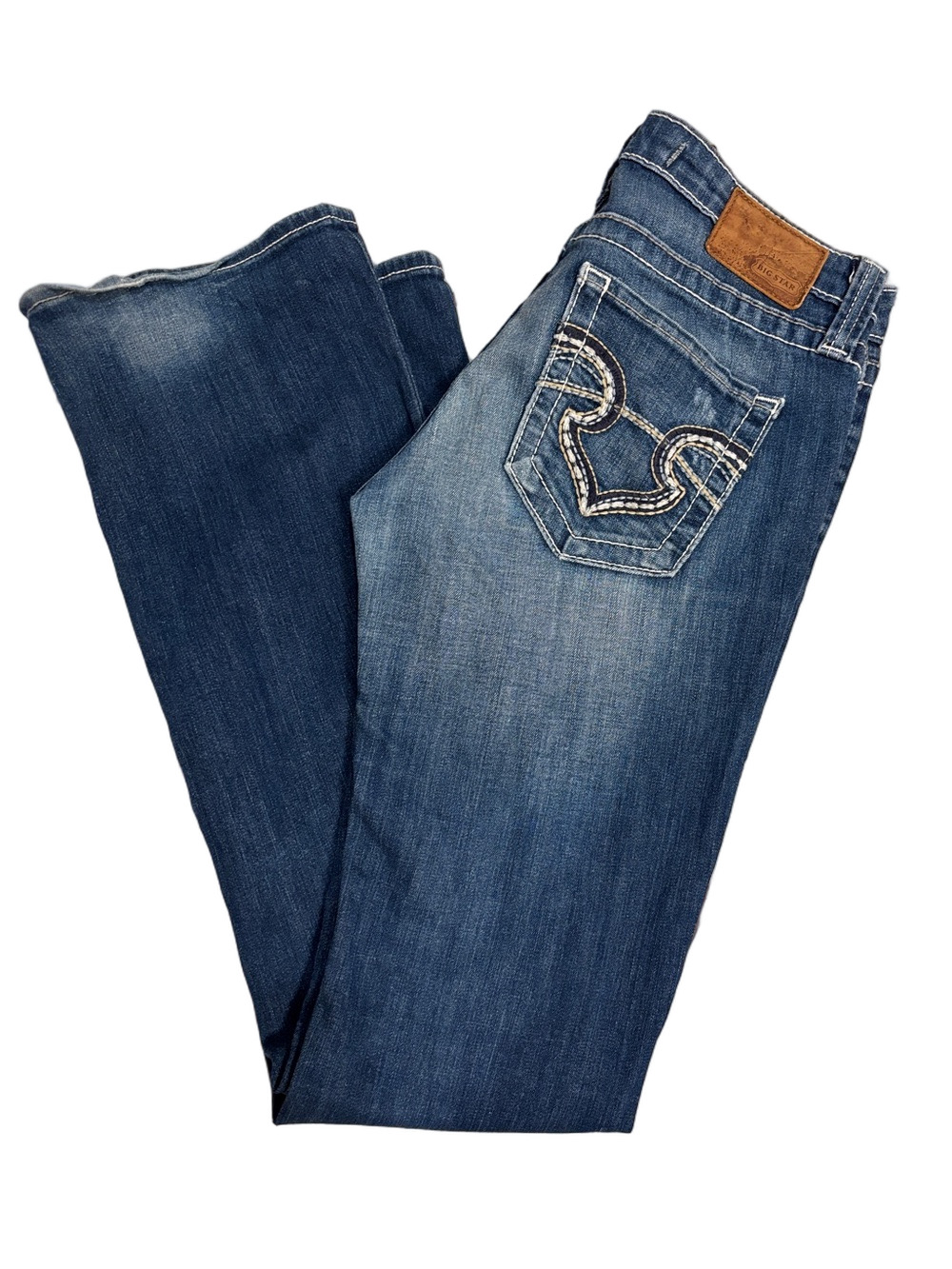 Big Star Blue Bootcut Jeans with Embroidered Back Pocket
